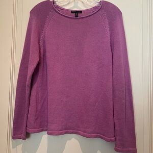 Eileen Fisher Purple Crew Neck Sweater
